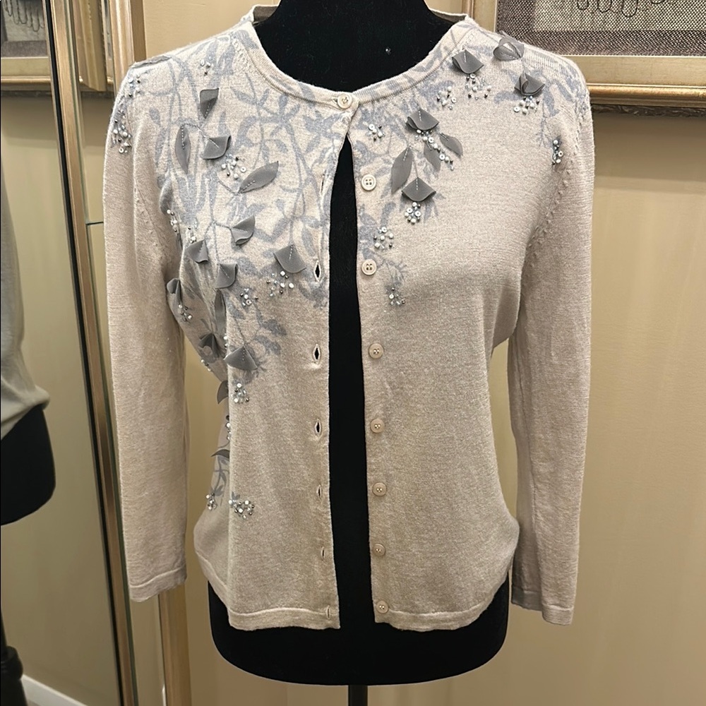 Garnet Hill Embellished cardigan
